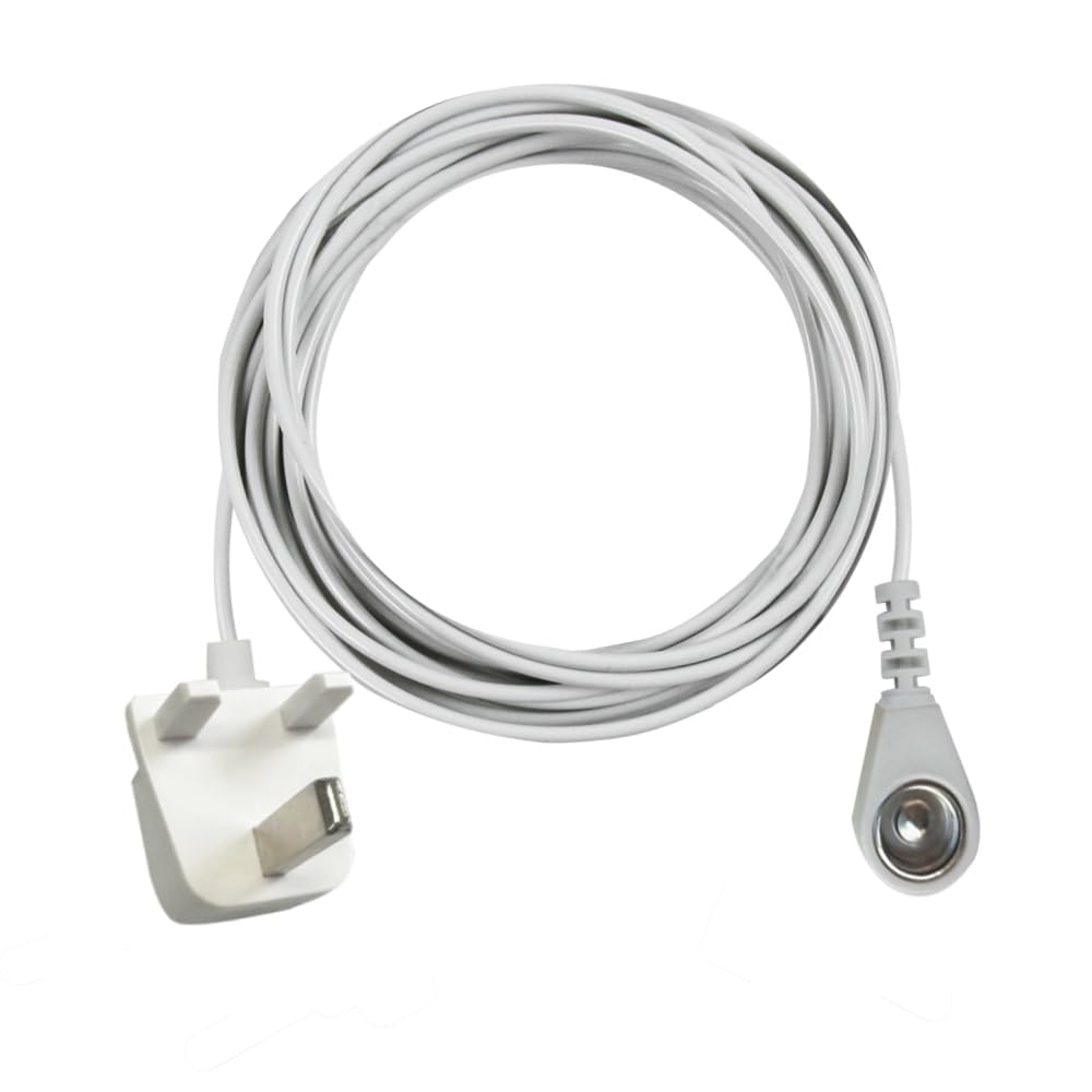 Grounding Cable Connection with UK Plug, 15 Feets Earthing Grounding Line for Gronding Products