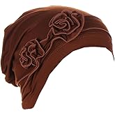 YYAOJHAO Flower Turban Hats for Women - Pre Tied Twist Solid Hedwrap Caps Chemo Cancer Headwear Headscarf Hair Loss Cover