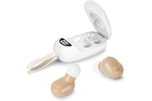 OHALEEP Rechargeable Hearing Aids for Seniors & Adults with with Noise Cancelling,Digital Hearing Amplifier with Into Ear No Squealing,Magnetic Contact Charging Box witg LED Power Display