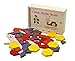 Lewo 60-Pieces Wooden Pattern Blocks Montessori Tangram Puzzle Toys