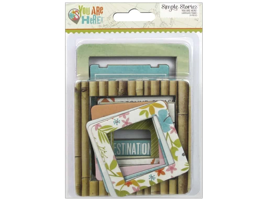 Simple Stories You Are Here Chipboard Frames 2