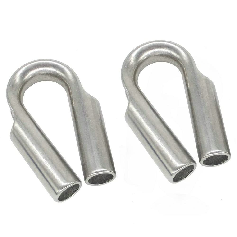 Photo 1 of 316 Stainless Steel Tube Thimble Heavy Duty Wire Thimble 3/4" Marine Grade-2 Pack (M16)