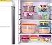 Food Storage Containers, PYRUS ehomelife 5pcs Stackable Food Containers Fresh-keeping for Microwave Safe