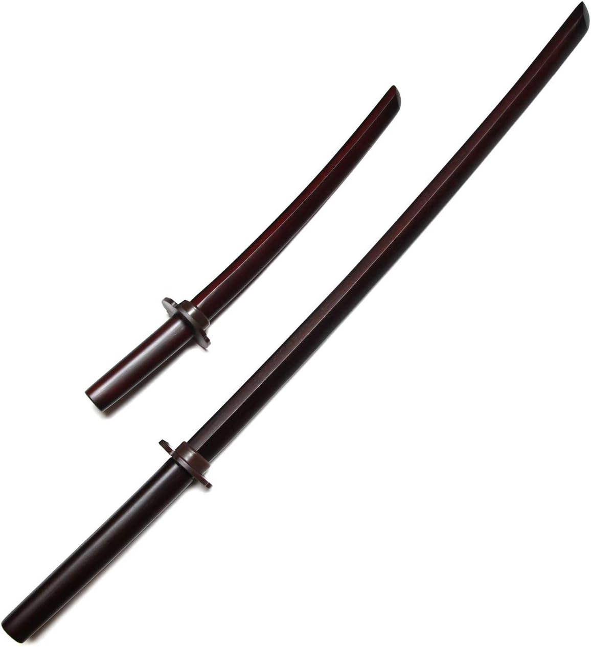 E-BOGU Oak Samurai Training Sword Set Comes with Tsuba Handguard (Dark Red) : Sports & Outdoors