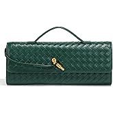 Upbull Trendy Woven Evening Clutch Purses Women Underarm Shoulder Handbag Cute Satchels Crossbody Purse PU Leather Wallet