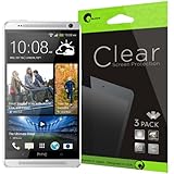 i-Blason 3 Pack for HTC One Max (T6, 5.9 Inch Display) Screen Protectors Premium HD Clear Version (AT&T, Verizon, Sprint, T-mobile, All Carriers)