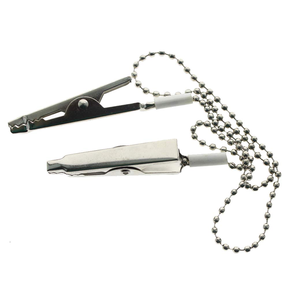 3PCS 12Inch Metal Beads Napkin Clip Chain Bib Holder Baby Elderly Adult Fixing Clips Flexible Ball Towel Strap Necklace Clips Holders