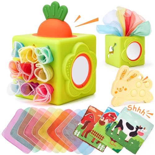 Hahaland Silicone Baby Tissue Box Toy