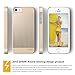 elago iPhone SE case, [Outift Matrix][Champagne Gold] - [Premium Hybrid Construction][Diamond-Cut Aluminum][Spark Design Award] - for iPhone SE/5/5S