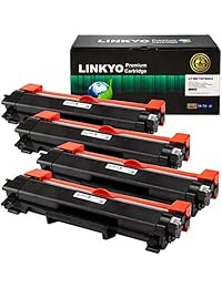 LINKYO - Cartucho de tóner compatible para Brother TN760 TN-760 TN730 (negro, alto rendimiento, 4 unidades)