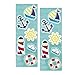 144 Piece Nautical Party Supplies: 12 Pencils 12 Sticker Sheets 48 Erasers and 72 Tattoos, Blue Toys Ahoy Decorations Decorative Fish Starfish Sea Shells Anchor Theme for Baby Shower Birthday Wedding