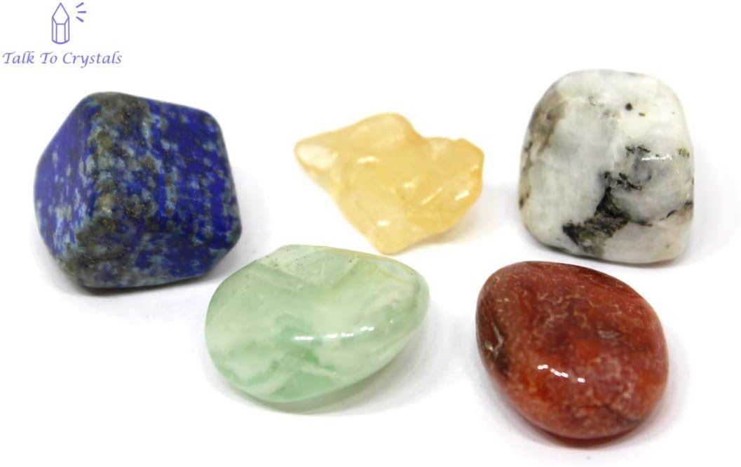 Talk To Crystals Kit of 5 Tumbled Crystal Stones to Enhance Creativity 40-80 Grams (Approx)