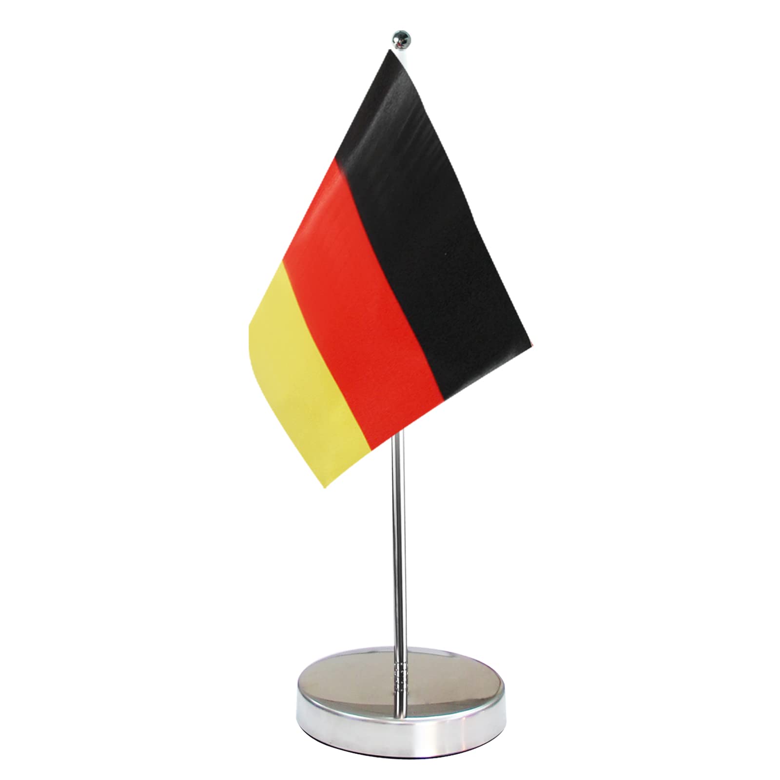 Germany Table Flag 9" x 6"- German Desktop Desk Office Flag on Stand Base, for Party Events Celebration School Decorations Supplies