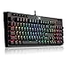 REDRAGON K579 Mechanical Gaming Keyboard Wired RGB LED Backlit Mechanical Gamers Keyboard with Macro Keys 104 Keys for Computer PC Laptop Fast Clicky Cherry Blue Switches Equivalent
