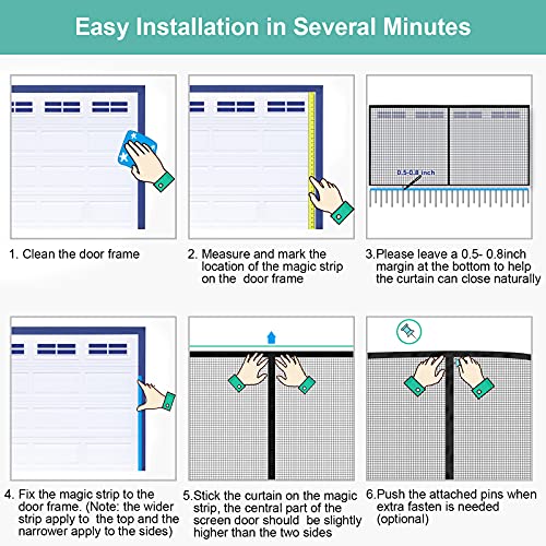 Garage Door Screen for 1 Car 9x7 FT, innhom Garage Screen Doors for 1 Car Garage