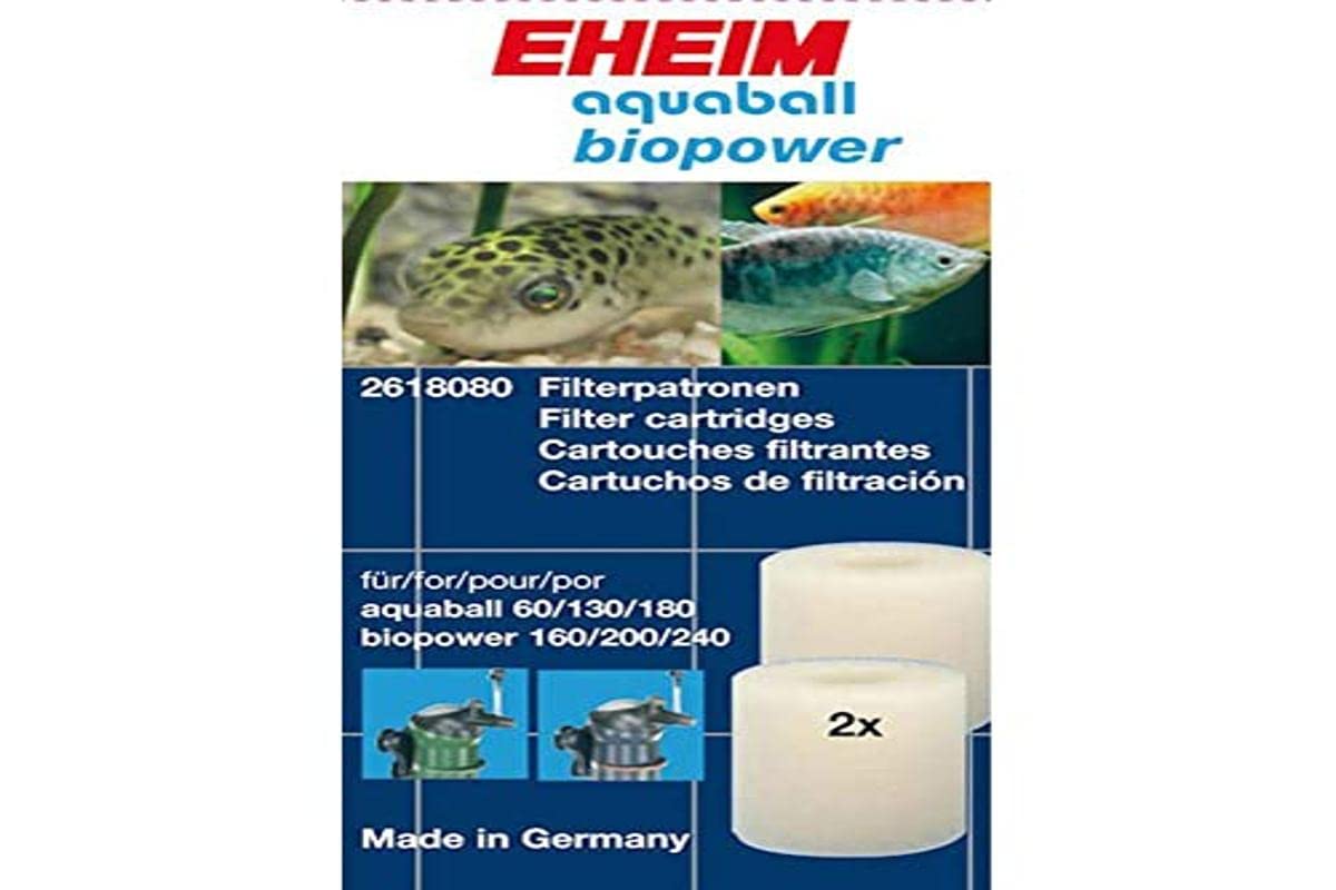 Eheim AEH2618080 Filter Cartridge for Model 2208-2212 for Aquarium, 2-Piece