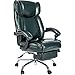 Merax Executive Reclining Office Chair High Back Napping Chair Thick Padding Ergonomic Office Recliner Big & Tall Computer Desk Chair with Footrest for Home & Office(Fir Green)