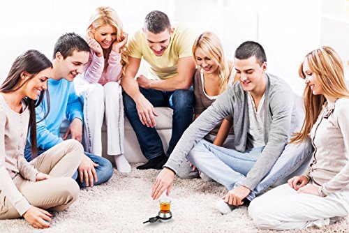 Barbuzzo Middle Finger Spin the Shot - Drinking Game with Attitude - Pour a Shot, Spin the Finger & See Who Drinks - Includes 2 Ounce Shot Glass - Great Gift for Home Get Togethers, Parties, Tailgates