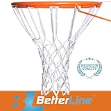 Better Line Premium Quality Professional Basketball Net All-Weather Heavy Duty Thick Net, 12 Loops (White)