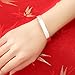 Merdia Women's S999 Sterling Silver Bangle Cuff Bracelet Polished Surface 27g for Gift