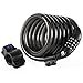 Etronic Bike Lock M6, Cable Lock 6 Feet Long Coiled Security Resettable Combo Combination Lock Bicycle Lock with Mounting Bracket
