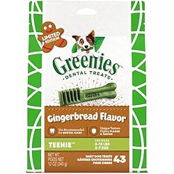 Greenies Gingerbread Teenie Dental Flavor Dog