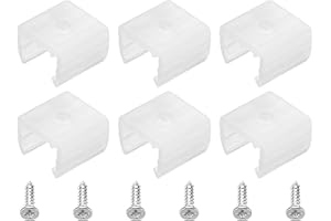 MECCANIXITY LED Neon Mounting Clips Holder Mounting Bracket Support Fixing Clamps Fit 10mm to 12mm Silicone LED Neon Strip Lighting, Translucent 50 Pack