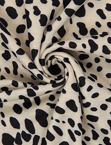 image for BMJL Women's Casual Cute Shirts Leopard Print Tops Basic Short Sleeve 