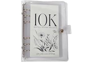 Quhoxdye 12-Month Envelopes Money Saving Challenge Binder,Budget Binder with Cash Envelopes,12 Month Savings Challenge,Money 