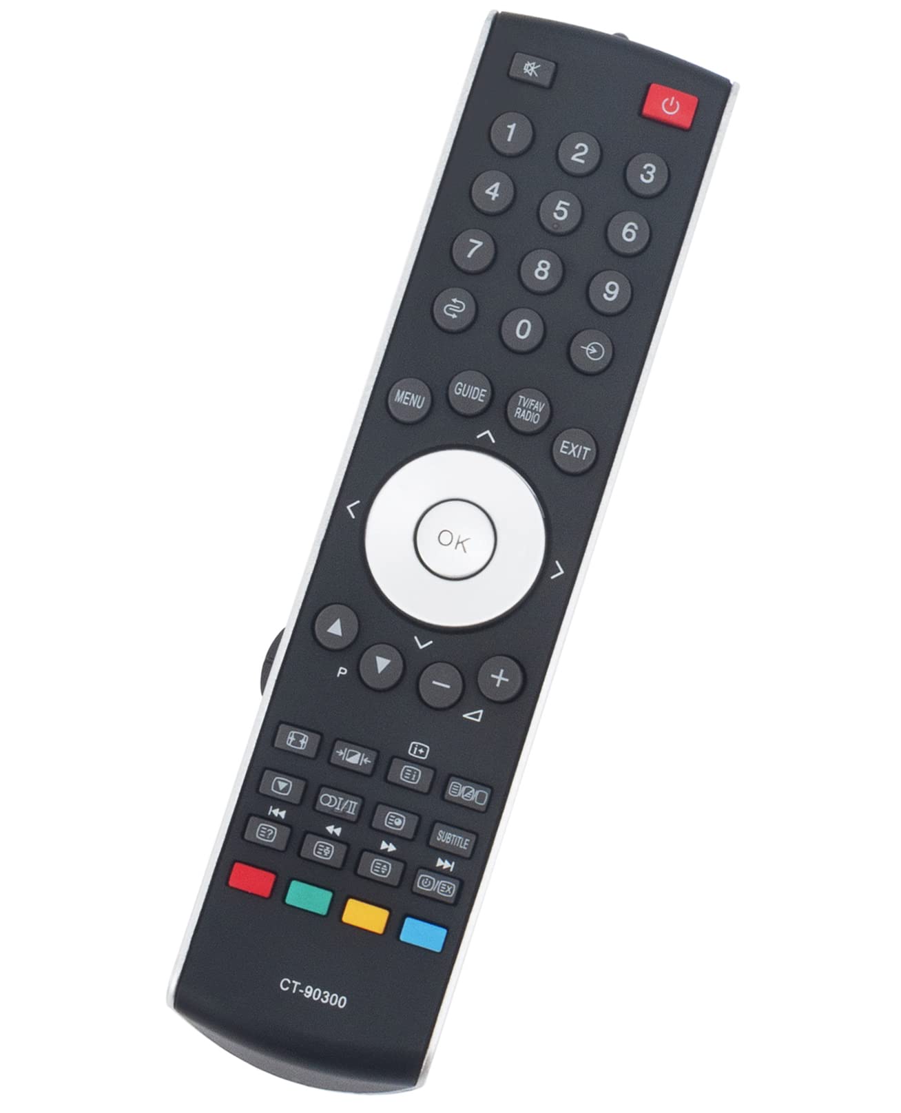 Replacement Remote Fit for Toshiba LCD TV 19AV505D 26AV505 26AV505D 32AV503 32AV503D 32AV505 32AV505D 32AV505DB 32AV515D 32AV555D 32AV563D 37AV504D 37AV505D 37AV555D 37XV500A CT-90300