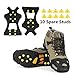 EONPOW Ice Grips, Ice & Snow Grips Cleat Over Shoe/Boot Traction Cleat Rubber Spikes Anti Slip 10 Steel Studs Crampons Slip-on Stretch Footwear (Size XL)