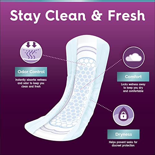 Poise Ultra Thin Incontinence Pads, Light Absorbency, Bladder Control Pads, 144 Count (3 Packs