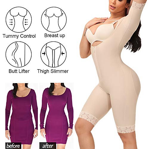SPARSHINE Women Shapewear Tummy Control Girdle Full Body Snap Crotch Slimming Full Body Girdle