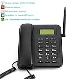 2017 Newest 3G Desk Phone, Sourcingbay M932 Classic 2.4” Dual Band Fixed Wireless 3G Desktop Telephone for Business Family with Rechargeable Battery, SMS, Caller ID, Redial, Hands Free Functions