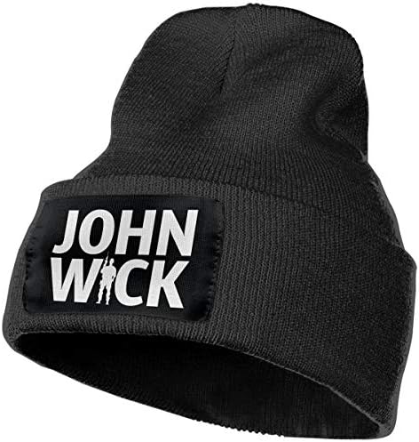 SmallHan Mens & Womens John Wick Skull Beanie Hats Winter Knitted Caps Soft Warm Ski Hat Black