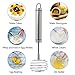Tera Stainless Steel Manual Egg Whisk Hand Egg Mixer Eggbeater Blender Stirring Beater Cream Frother Flour Stirrer for Family Restaurant Kitchen