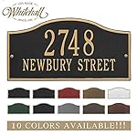 Personalized Cast Metal Address plaque - The Rolling Hills Plaque. Display your address and street name. Custom house number sign.