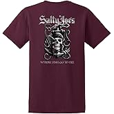 SALTY JOES Men's Dark Days Logo Heavyweight Tees in Regular, Big and Tall