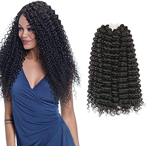 FASHION IDOL Passion Twist Hair 18 Inch Marlybob Crochet Hair 6 bundles Crochet Braiding Hair Extensions For Black Women (Natural Black 1B)