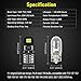 ENDPAGE 194 LED Bulbs Canbus Error Free 6000K Xenon White Super Bright 2835 Chipsets 168 2825 175 T10 W5W LED Replacement Bulbs for Car Dome Map Door Courtesy License Plate Lights(Pack of 10)