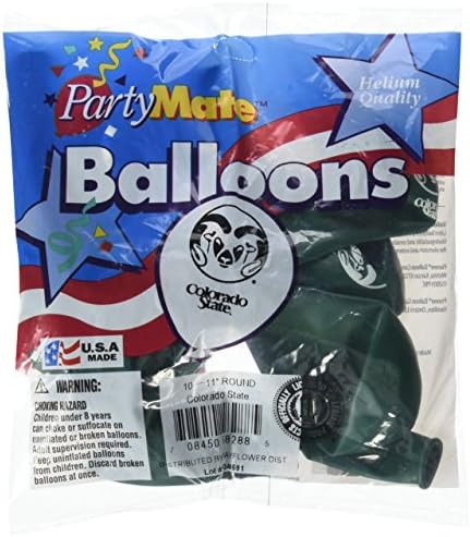 Pioneer Balloon Company 10 Count Colorado State Latex Balloon, 11", Multicolor