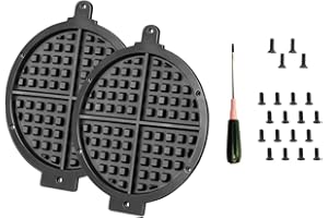 Classic Waffle Plates Replacement Kit for Waring Commercial Classic Waffle Maker, Model WWD180X