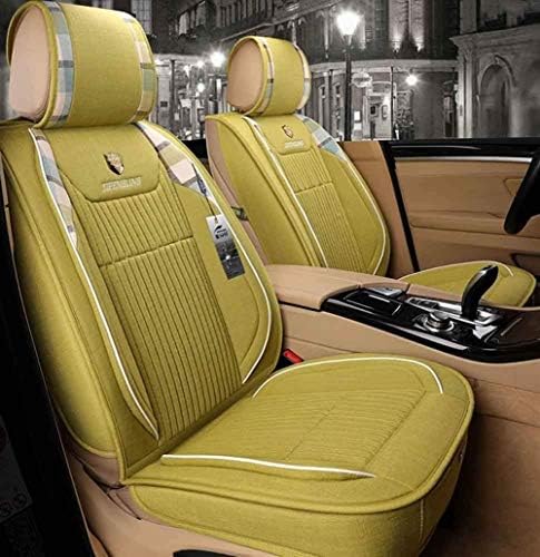 ZHUFU Cojín De Lino para Auto De 5 Estaciones Con Funda De Asiento Universal para Cuatro Estaciones (Color : A)