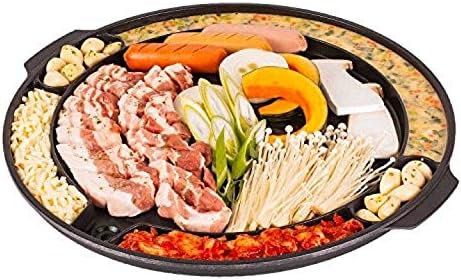 Eutuxia Master Grill Pan For Korean Bbq Cast Iron Stovetop Nonstick Smokeless Scratch Resistant Perfect For Grilling Vegetable Egg Pork Beef Meat Garlic Cheese Kimchi More Made In Korea 15 Inch Amazon Sg