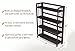 Stony Edge 4-Tier Folding Bookshelf | Espresso Wood Finish | 45x32x11.5 Inches | Book Shelf for Books and Trinkets | No Assembly Required | Foldable & Small Bookshelf for Home and Office