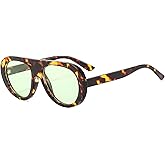 COTIA Fashion Pilot Sunglasses for Women Men Vintage Oversized Candy Color Shades Classic Cat Eye Punk Outdoor Sun Glasses