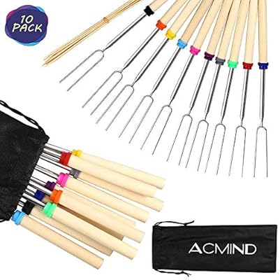 Amazon Com Acmind Marshmallow Roasting Sticks 32 Inch 10 Bamboo