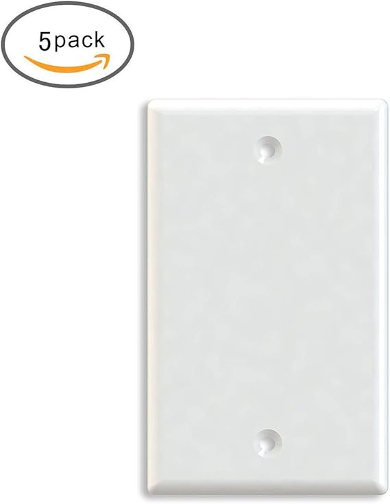 Maxmoral 5Pack Blank Wall Plate Outlet Cover No Device