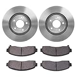 Prime Choice Auto Parts RSCD65082-65082-913-2-4 4 Front Ceramic Brake Pads and 2 Front Brake Rotors