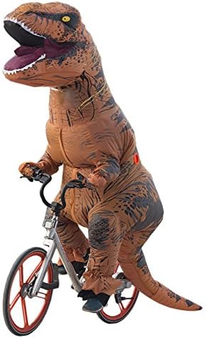 Lakerui Funny Inflatable Blow Up T-Rex Dinosaur Fancy Costumes for Kids Brown
